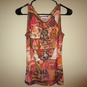 Flattering semi sheer tank blouse